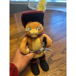 DreamWorks Shrek Puss in Boots Plush 2010 Vintage Stuffed Animal Toy 10"